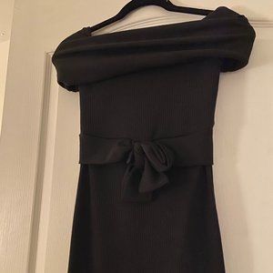 Vici Black Ribbed Dress